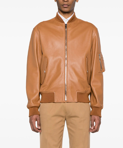 JK-23890<br><b>VALENTINO</b><br>가라바니 가죽 봄버 자켓</b><br>[매장가-400만원대]