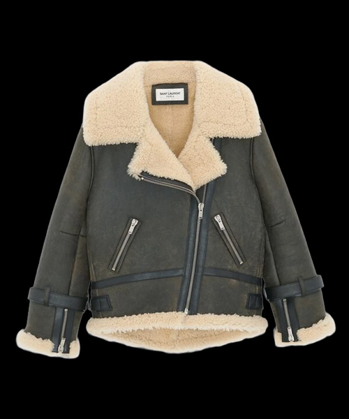 JK-23934<br><b>SAINT LAURENT</b><br>레더 앤 셔링 에비에이터 자켓</b><br>[매장가-1300만원대]