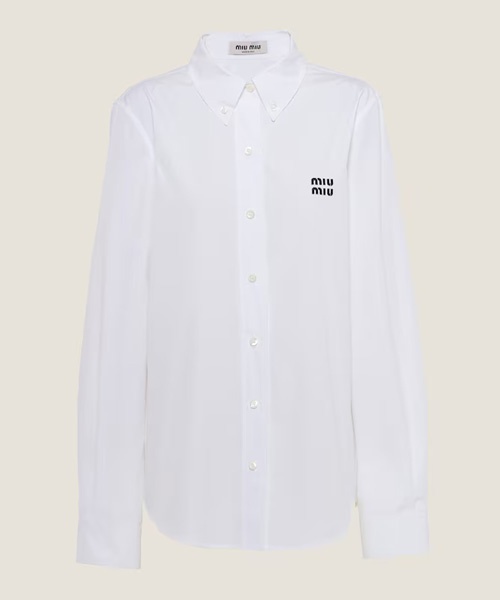 S-5428<br><b>MIU MIU</b><br>엠브로이더드 포플린 셔츠</b><br>[매장가-150만원대]