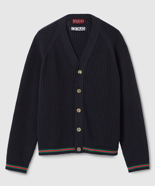 JK-24153<br><b>GUCCI</b><br>웹 아주르 코튼 니트 가디건</b><br>[매장가-200만원대]