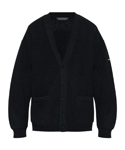 JK-24120<br><b>BALENCIAGA</b><br>로고 패치 울 가디건</b><br>[매장가-200만원대]