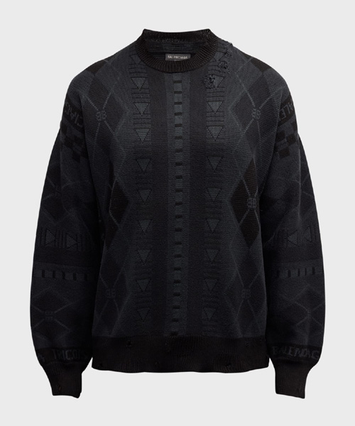 T-30618<br><b>BALENCIAGA</b><br>자카드 크루넥 스웨터</b><br>[매장가-400만원대]