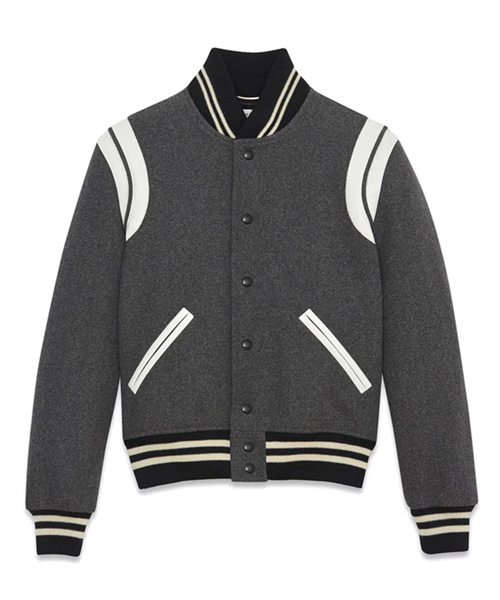 JK-24225<br><b>SAINT LAURENT</b><br>울 바시티 테디 보머 자켓</b><br>[매장가-300만원대]