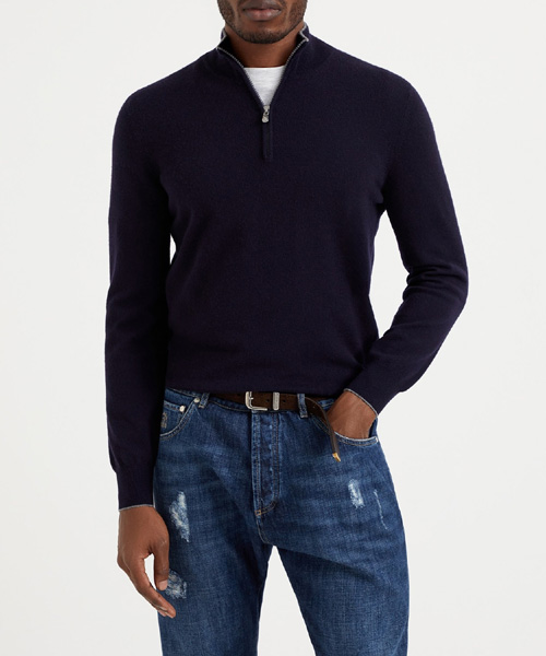 T-30691<br><b>BRUNELLO CUCINELLI</b><br>캐시미어 하프 집업 스웨터</b><br>[매장가-200만원대]