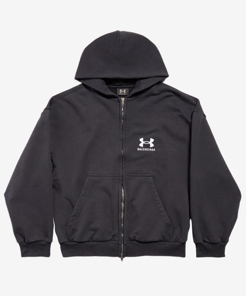 JK-24181<br><b>BALENCIAGA x UNDERARMOUR</b><br>로고 자수 레귤러 핏 집업 후드</b><br>[매장가-200만원대]
