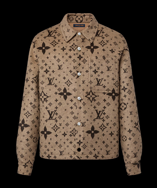 JK-24188<br><b>LOUIS VUITTON</b><br>모노그램 더블 페이스 울 실크 & 캐시미어 블렌드 오버셔츠 자켓</b><br>[매장가-450만원대]