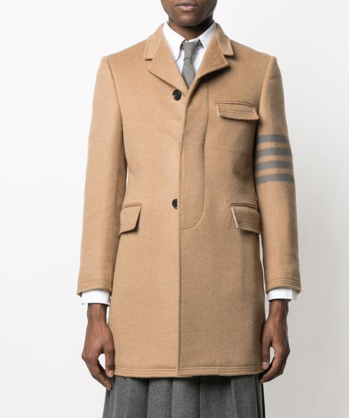 JK-24159<br><b>THOM BROWNE</b><br>싱글 브레스티드 오버 코트</b><br>[매장가-650만원대]