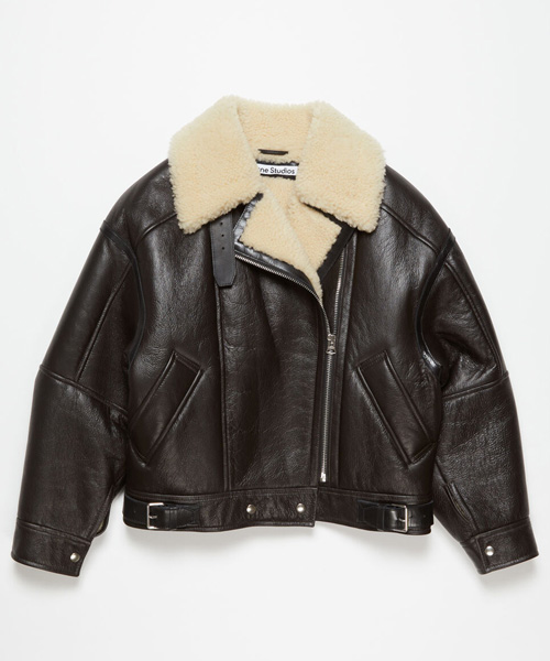 JK-24313<br><b>ACNE</b><br>가죽 시어링 재킷</b><br>[매장가-460만원대]