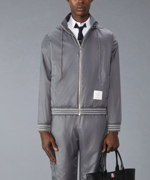 JK-24284<br><b>THOM BROWNE</b><br>립스탑 오버사이즈 집업 재킷</b><br>[매장가-260만원대]