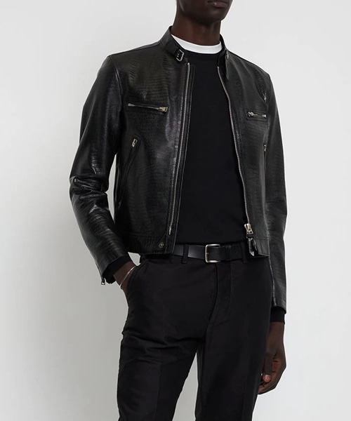 JK-24216<br><b>TOM FORD</b><br>리자드 프린트 레더 바이커 자켓</b><br>[매장가-800만원대]