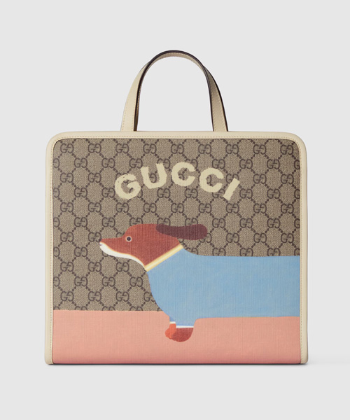 A-42390<br><b>GUCCI</b><br>강아지 프린트 토트백</b><br>[매장가-100만원대]