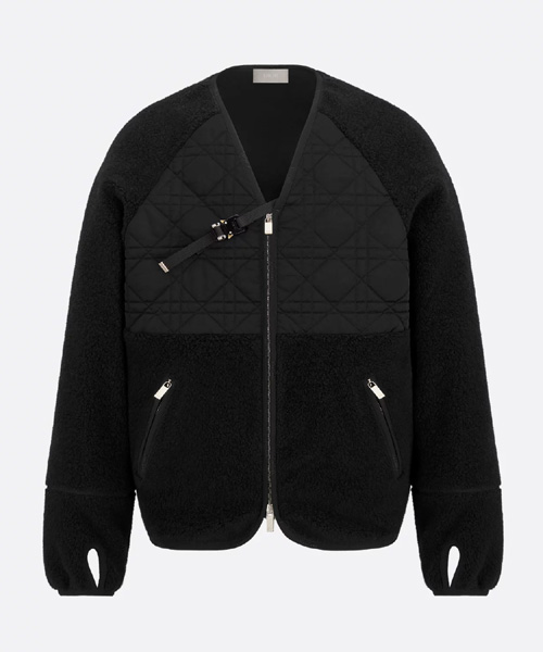 JK-24274<br><b>DIOR</b><br>블랙 버진 울 플리스 & 코튼 까나쥬 지퍼 재킷</b><br>[매장가-470만원대]