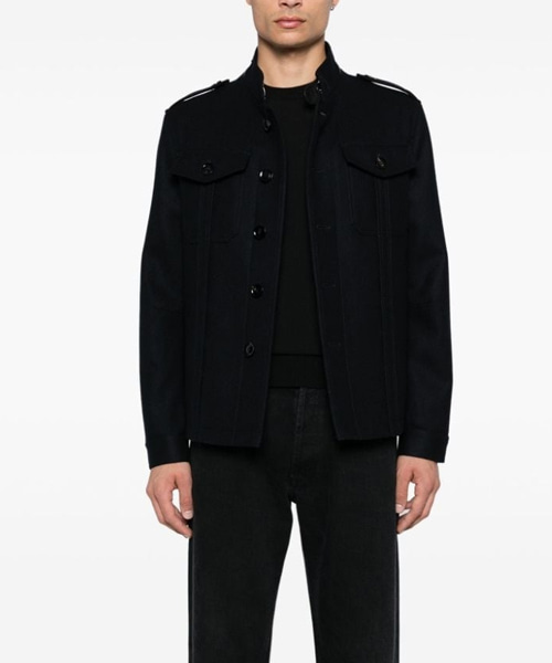 JK-24124<br><b>TOM FORD</b><br>펠티드 스탠드 업 칼라 오버셔츠 자켓</b><br>[매장가-600만원대]