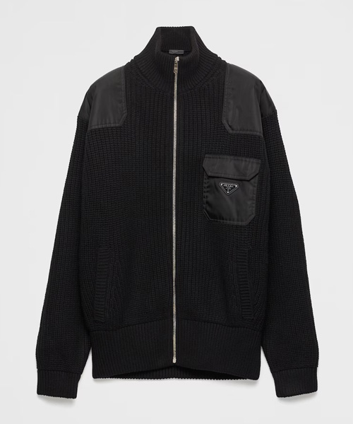 JK-24117<br><b>PRADA</b><br>울 & 캐시미어 포켓 집업 가디건</b><br>[매장가-700만원대]