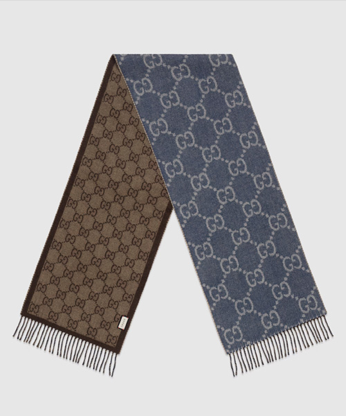 A-42281<br><b>GUCCI</b><br>태슬 GG 자카드 니트 스카프</b><br>[매장가-60만원대]