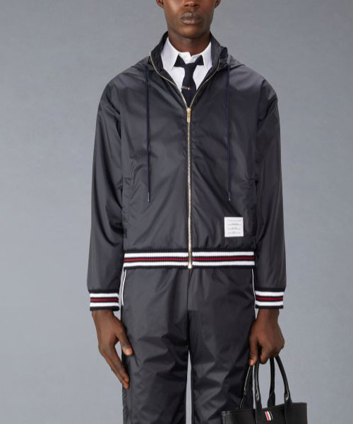 JK-24285<br><b>THOM BROWNE</b><br>립스탑 오버사이즈 집업 재킷</b><br>[매장가-260만원대]
