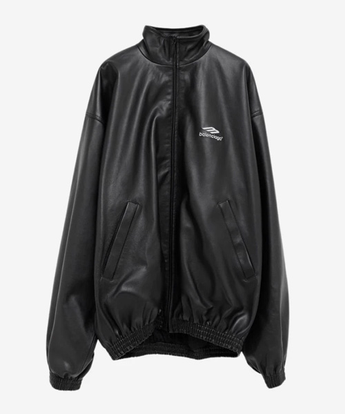 JK-24317<br><b>BALENCIAGA</b><br>3B 스포츠 아이콘 트랙수트 레더 자켓</b><br>[매장가-900만원대]