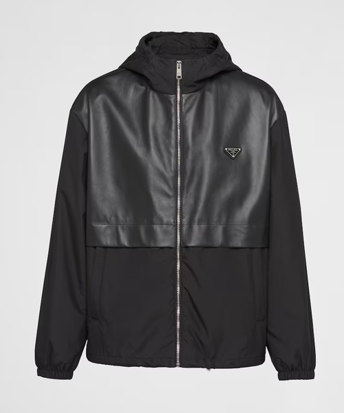 JK-24104<br><b>PRADA</b><br>실크 & 가죽 블루종 자켓</b><br>[매장가-1000만원대]