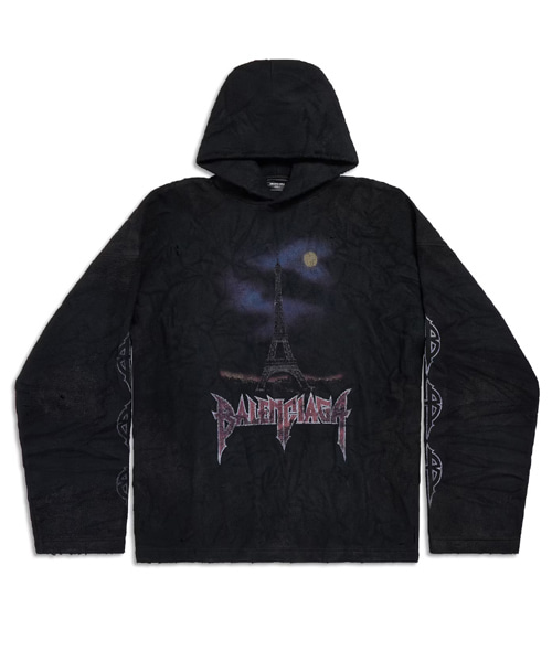 T-30659<br><b>BALENCIAGA</b><br>파리 룬 라지 핏 크링클 후디</b><br>[매장가-230만원대]