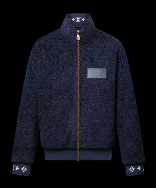 JK-24328<br><b>LOUIS VUITTON</b><br>레더 패치 플리스 블루종</b><br>[매장가-280만원대]