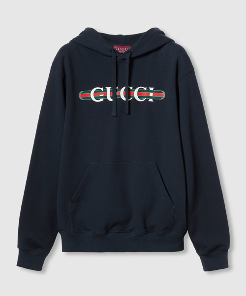 T-30673<br><b>GUCCI</b><br>로고 프린트 코튼 저지 후드 스웨트셔츠</b><br>[매장가-190만원대]