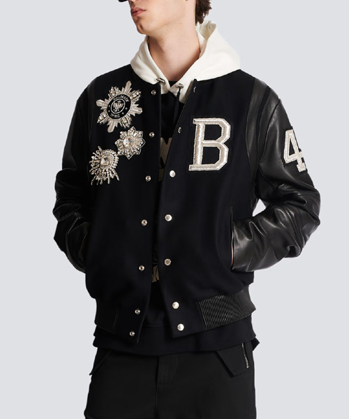 JK-24148<br><b>BALMAIN</b><br>울 & 가죽 블루종 자켓</b><br>[매장가-700만원대]