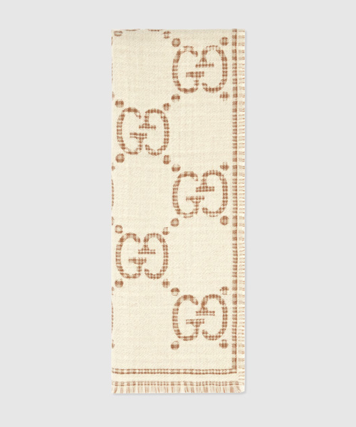 A-43002<br><b>GUCCI</b><br>GG 울 자카드 스카프</b><br>[매장가-70만원대]