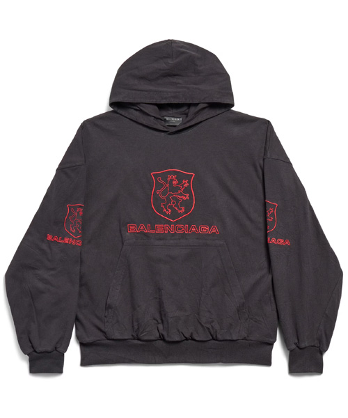 T-30860<br><b>BALENCIAGA</b><br>라이언 클럽 레귤러 핏 라인드 후디</b><br>[매장가-200만원대]