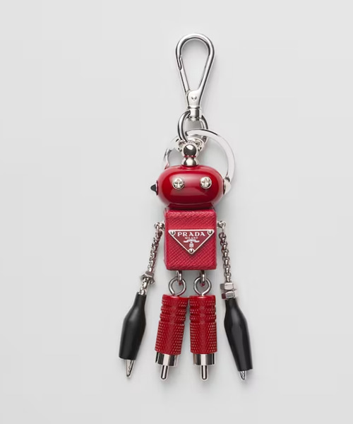 A-42773<br><b>PRADA</b><br>사피아노 가죽 로봇 백 참</b><br>[매장가-70만원대]
