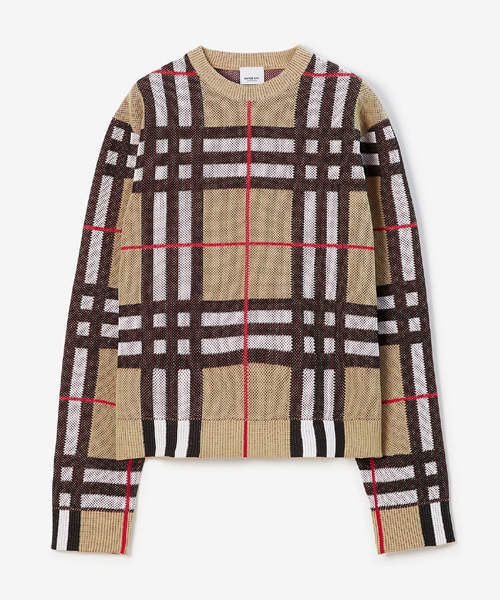 T-30782<br><b>BURBERRY</b><br>체크 테크니컬 코튼 스웨터</b><br>[매장가-100만원대]