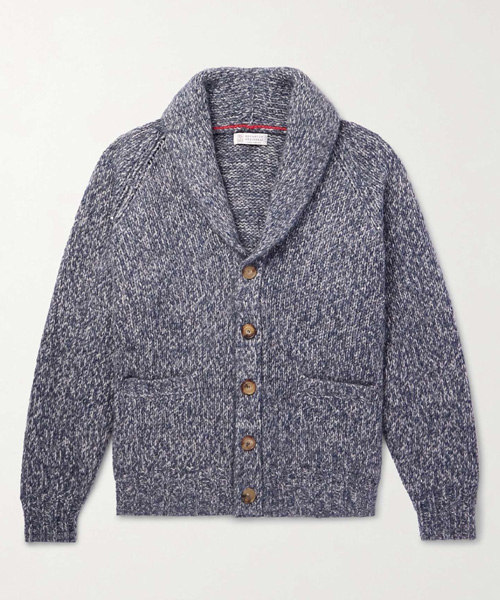 JK-24377<br><b>BRUNELLO CUCINELLI</b><br>브이넥 이펙트 버튼 니트 가디건</b><br>[매장가-370만원대]