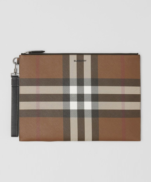 A-42870<br><b>BURBERRY</b><br>체크 지퍼 파우치</b><br>[매장가-100만원대]
