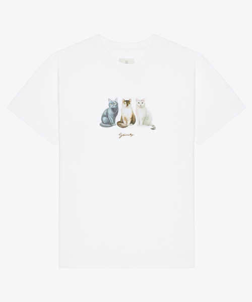 T-30835<br><b>GIVENCHY</b><br>고양이 프린트 코튼 티셔츠</b><br>[매장가-70만원대]