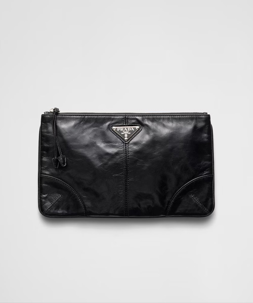 A-42763<br><b>PRADA</b><br>가죽 파우치</b><br>[매장가-90만원대]