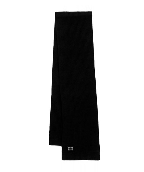 A-42914<br><b>MIU MIU</b><br>로고 캐시미어 울 머플러</b><br>[매장가-60만원대]