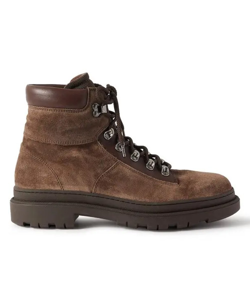 A-42819<br><b>BRUNELLO CUCINELLI</b><br>가죽 트리밍 스웨이드 부츠</b><br>[매장가-250만원대]