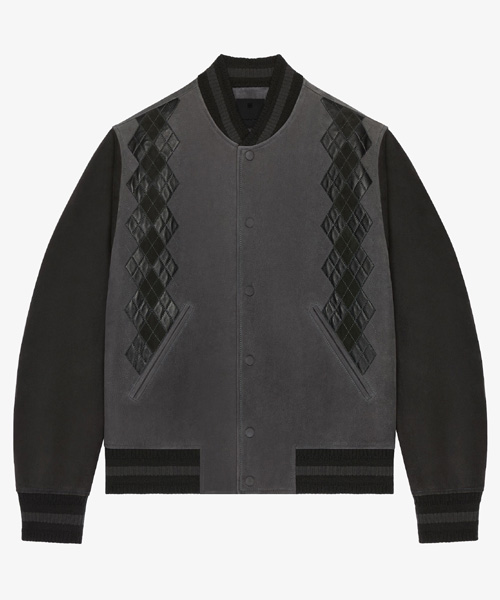 JK-24517<br><b>GIVENCHY</b><br>아가일 패턴 그레인 가죽 바시티 자켓</b><br>[매장가-800만원대]