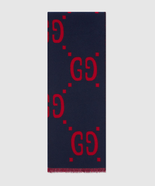 A-43003<br><b>GUCCI</b><br>GG 울 자카드 스카프</b><br>[매장가-70만원대]