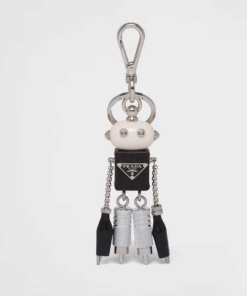 A-42770<br><b>PRADA</b><br>사피아노 가죽 로봇 백 참</b><br>[매장가-70만원대]