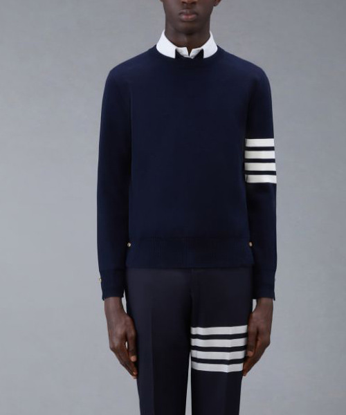 T-30856<br><b>THOM BROWNE</b><br>밀라노 스티치 코튼 4-바 크루넥 풀오버</b><br>[매장가-160만원대]
