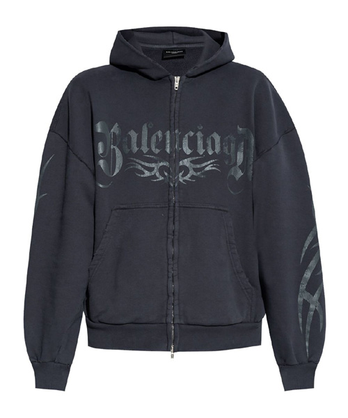 JK-24419<br><b>BALENCIAGA</b><br>로고 프린트 코튼 후디 재킷</b><br>[매장가-200만원대]