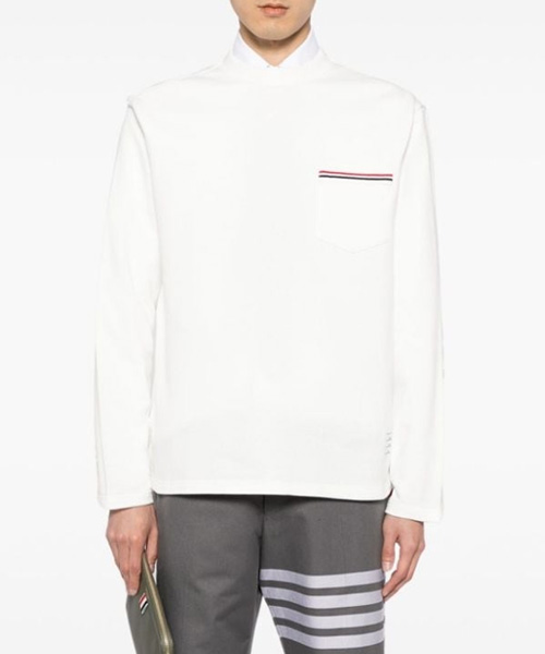 T-30773<br><b>THOM BROWNE</b><br>스트라이프 코튼 티셔츠</b><br>[매장가-100만원대]
