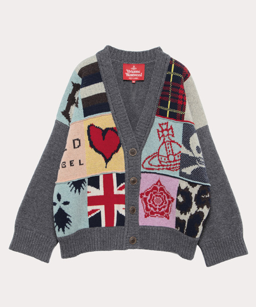 JK-24356<br><b>VIVIENNE WESTWOOD</b><br>패치워크 청키 니트 가디건</b><br>[매장가-80만원대]