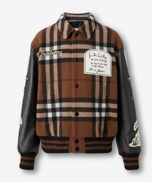 JK-24400<br><b>BURBERRY</b><br>체크 테크니컬 울 & 가죽 봄버 자켓</b><br>[매장가-700만원대]