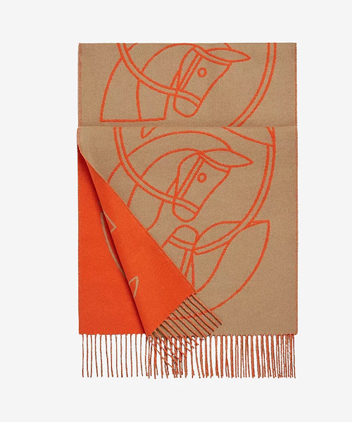 A-42983<br><b>HERMES</b><br>카사크 인터레이스 에퀘스트레 머플러</b><br>[매장가-100만원대]