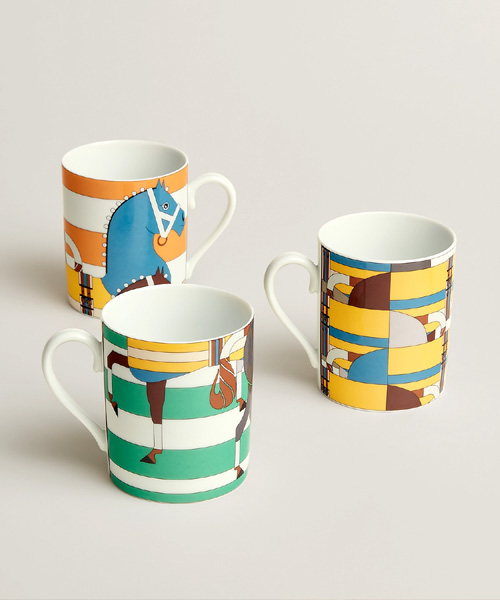 A-42858<br><b>HERMES</b><br>ROCABAR SET OF 3 MUGS</b><br>[매장가-100만원대]