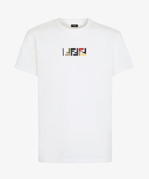 T-30851<br><b>FENDI</b><br>컬러 로고 자수 코튼 티셔츠</b><br>[매장가-100만원대]