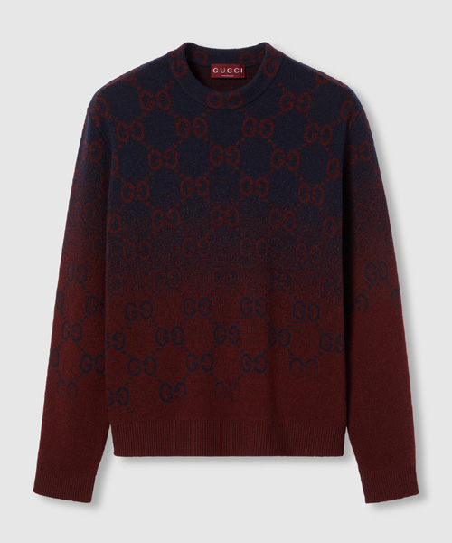 T-30828<br><b>GUCCI</b><br>GG 그라데이션 울 자카드 스웨터</b><br>[매장가-160만원대]
