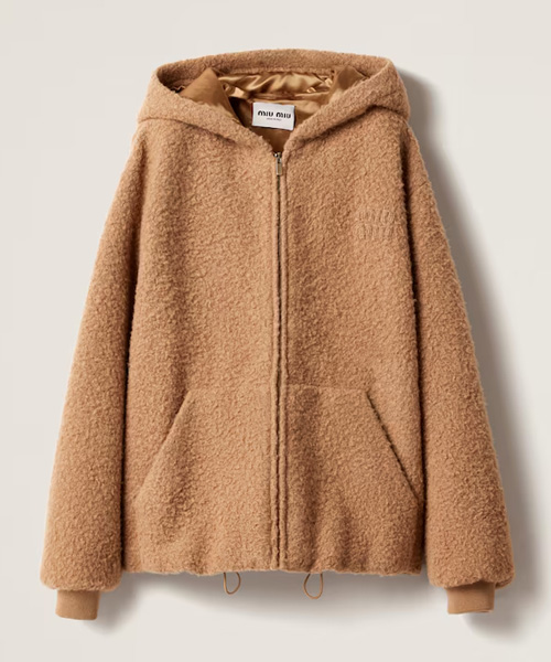 JK-24480<br><b>MIU MIU</b><br>파일 후디 재킷</b><br>[매장가-520만원대]