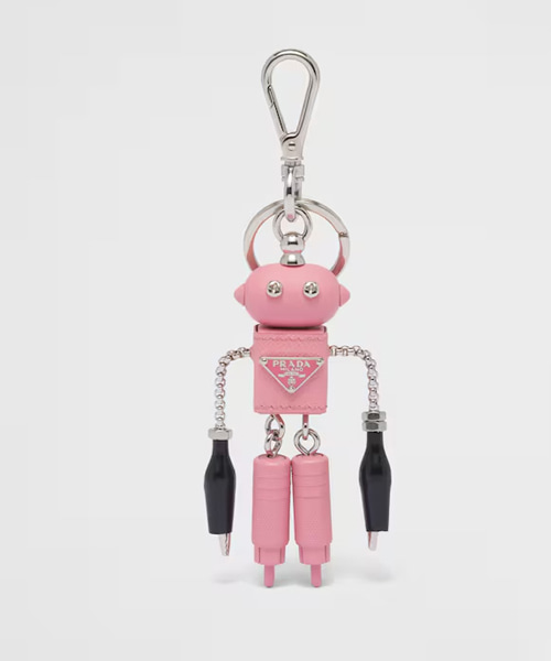 A-42772<br><b>PRADA</b><br>사피아노 가죽 로봇 백 참</b><br>[매장가-70만원대]